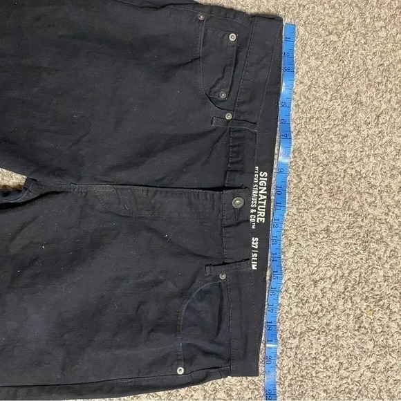 Signature by Levi Strauss black denim jeans | size 37 slim - Picture 6 of 7